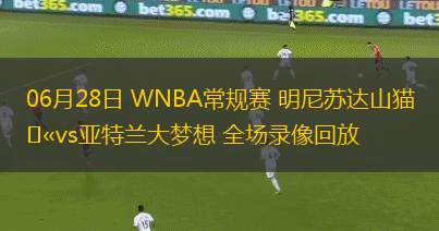 06月28日 WNBA常规赛 明尼苏达山猫vs亚特兰大梦想 全场录像回放