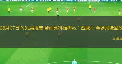 08月07日 NBL常规赛 盐南苏科雄狮vs广西威壮 全场录像回放